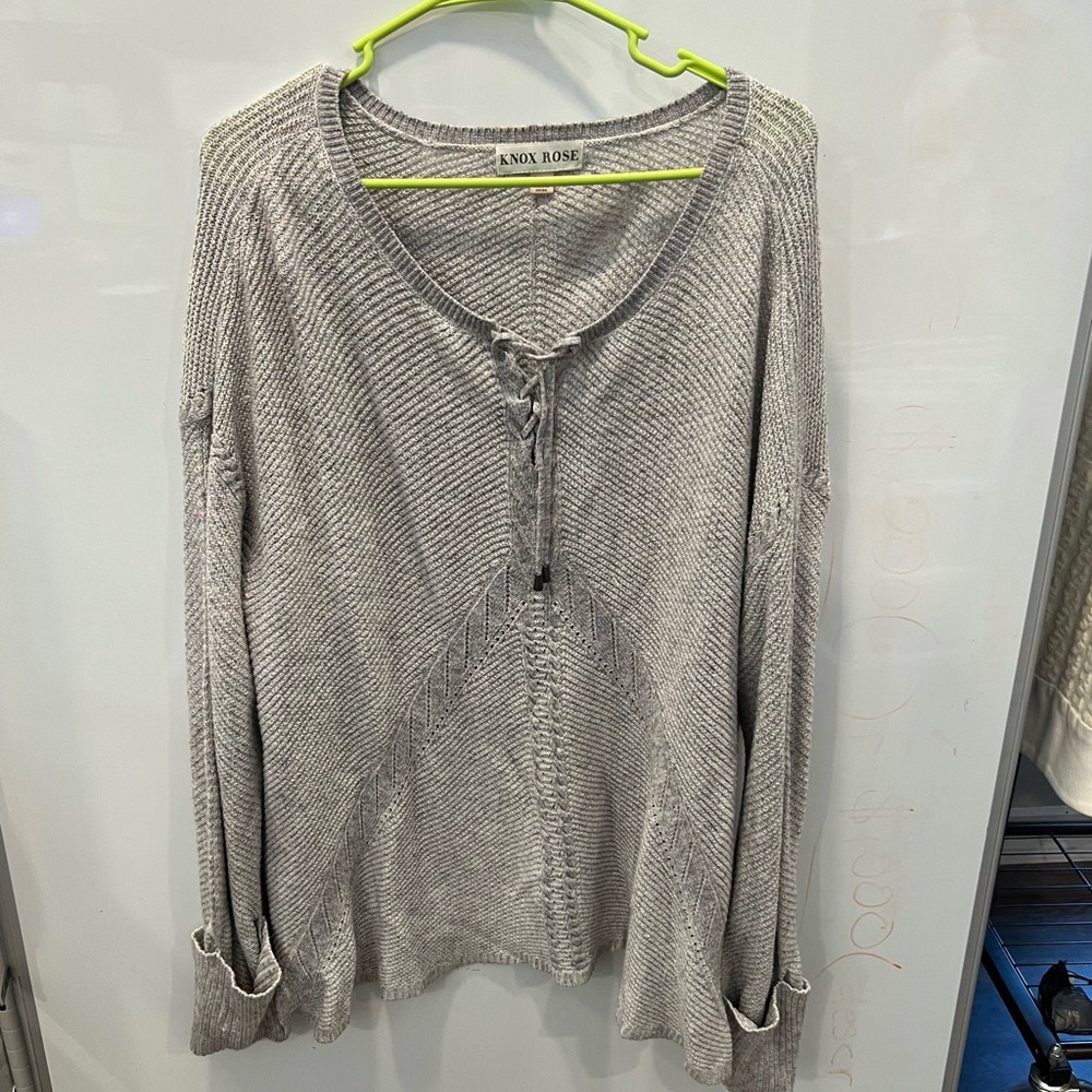 Cuff Sleeve Tunic Sweater